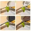 Kitchen Spoon Holders Shovel Spatula Rack Shelf Organizer Silicone Non-slip Anti-Scald Holder Steam Releaser Cooking Utensils