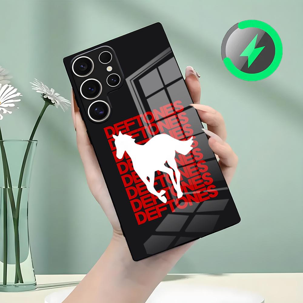 D-Deftones-Band Horse Phone Case For Samsung S26 S25 S24 S23 S22 S21 S20 Edge Ultra Plus FE For Magsafe Glass Case