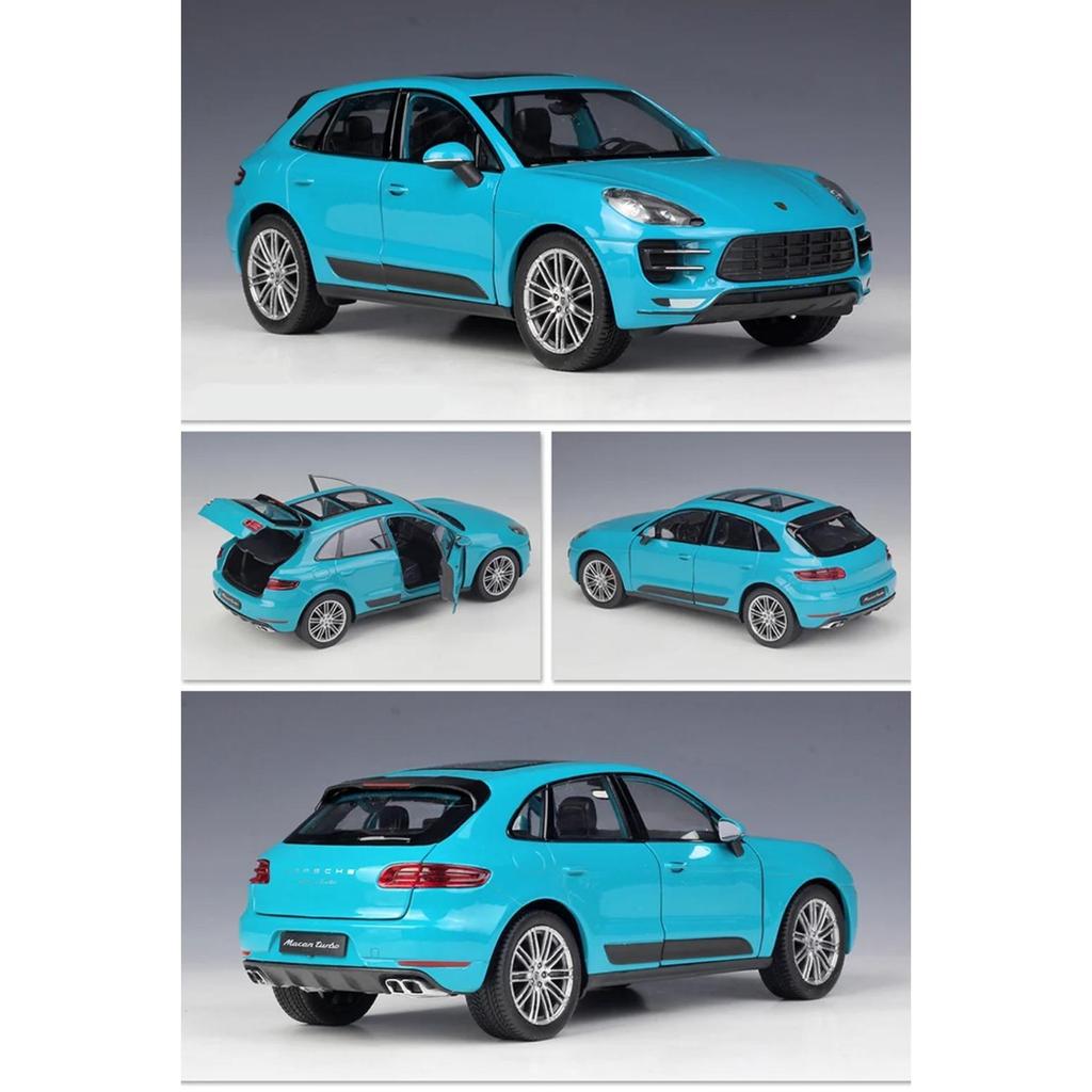 WELLY 1/24 Porsche Macan Turbo SUV Alloy Car Model Diecast Metal Toy Vehicles Car Model High Simulation Collection Children Gift