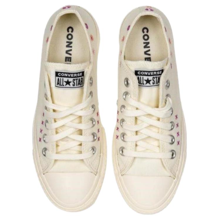 Converse Chuck Taylor Seasonal Versatile Comfortable Durable Low-Top Canvas Shoes Women Sneakers Beige A15008C