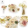 [SOUBIEN] Soubien Hair Ornament Set for Coming-of-Age Ceremony, Mizuhiki, Tsumami-zaiku, Furisode, Graduation Ceremony, Hakama, 3-Piece Set, Cherry Bl