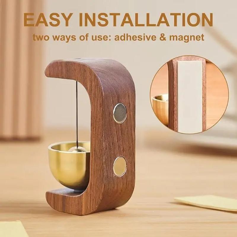 Magnetic Hanging Door Bell Wooden Doorbell Wind Chimes Beech Wood Shop Keeper Bells For Home & Business Door Opening Decoration