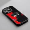 P5 Hot Game Pattern Design Ins Phone Case For iPhone 16 15 14 13 12 11 Plus Pro Max Lambskin Silicone Cover Black