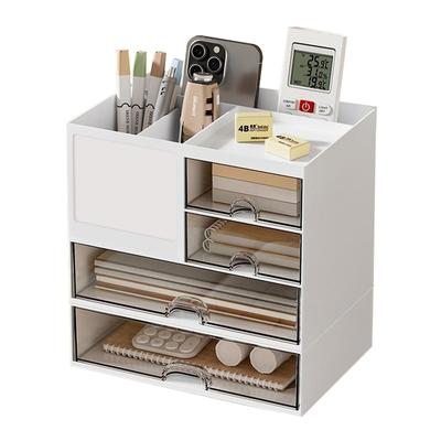 VARMHUS Stolní organizér se 4 držáky na pera 8 přihrádek Stolní úložný prostor Multifunkční Stolní Bez montáže Velký Malé předměty Stolní Dálkové Kancelářské Papírnictví Kosmetika