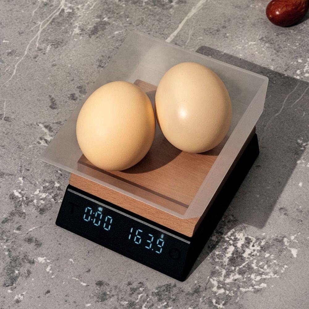 LED Mini Wooden Tea Scale Type-c Precision Tea Scale Electronic Tea Scale  Coffee Weighing