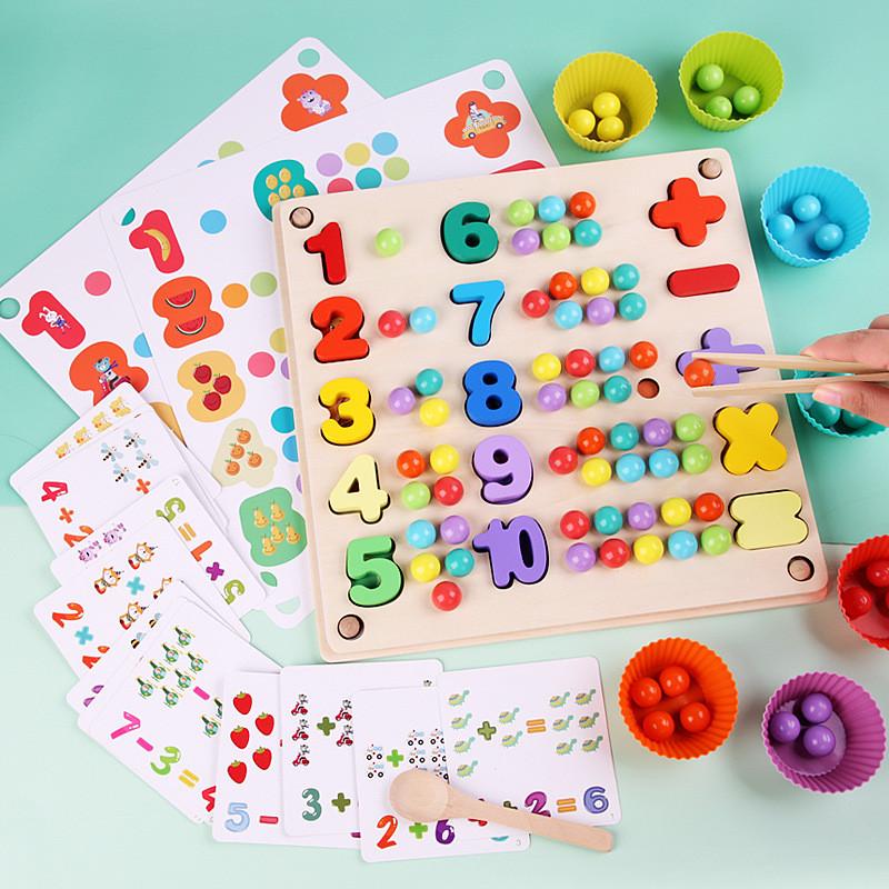 Bead Math Toddler Clip Toy For Fine Motor Development Educational Play Gift