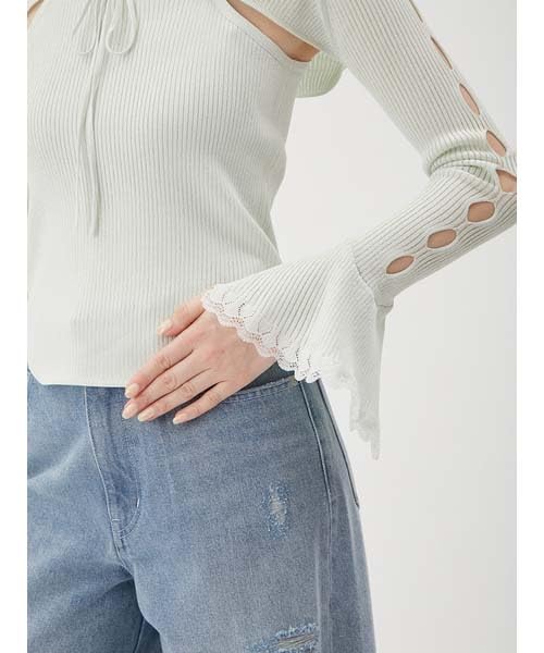 Furfur Arm Bolero Layered Pullover RWNT251120 MNT Women's