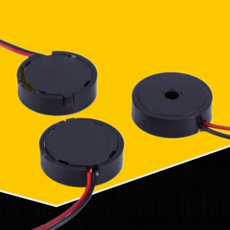 Piezo Electronic Buzzer Beep Tone Alarm Ringer Continous Sound 30V Buzzer Electromagnetic for DIY Buzzer, Black