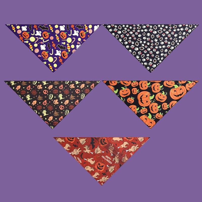 

2 шт. банданы для собак, регулируемый треугольный шарф для домашних животных, шарф для домашних животных на Хэллоуин, День благодарения, аксессуары для ухода за домашними животными