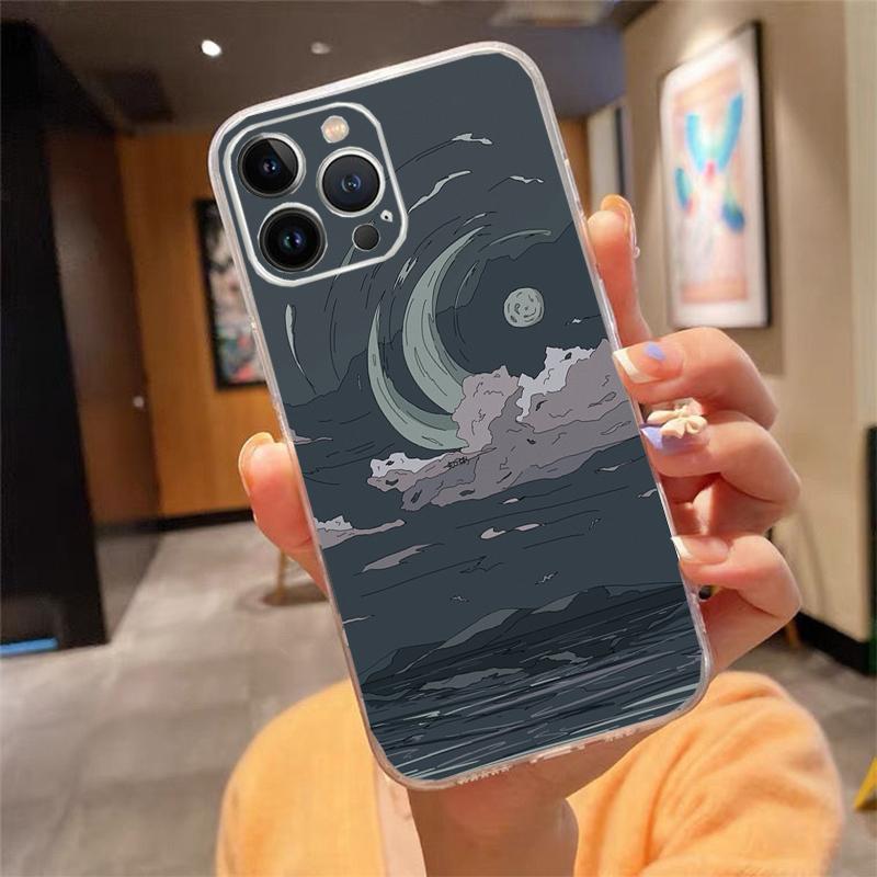 Phone Case For iphone 17 Pro Max Air 17 16 15 14 13 Pro Max 15Plus 15 16 Pro Scenery Sky Moon Landscape