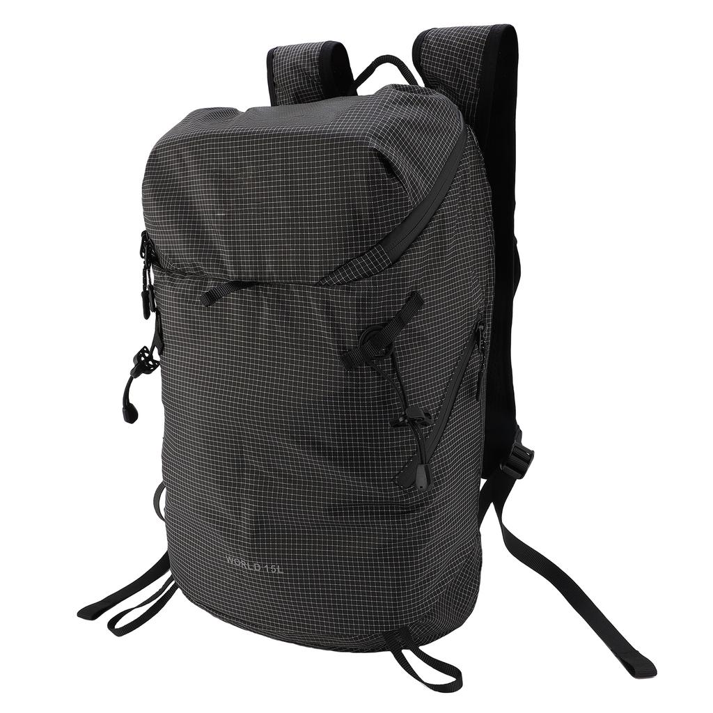 Outdoor Backpack 15L Small Hiking Backpack Lightweight for Hiking Running Cycling Camping Both Men and Women Black