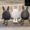 New 3D Easter Rabbit Egg Model With Joints Egg Ornament Articulated Egg Statue Home Office Decor Easter Decor Perfect Gift