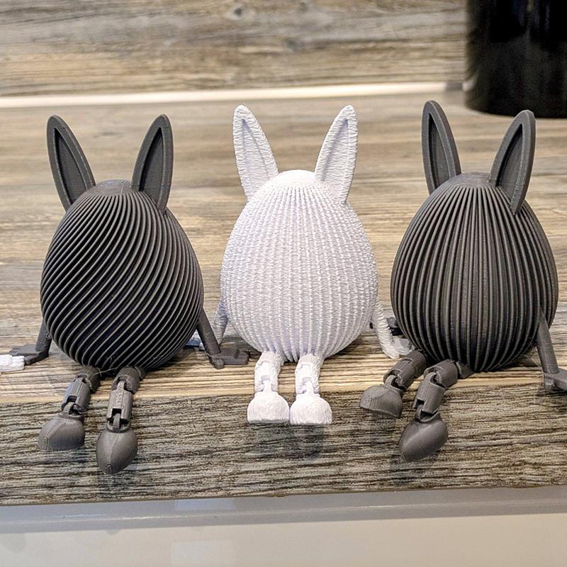 New 3D Easter Rabbit Egg Model With Joints Egg Ornament Articulated Egg Statue Home Office Decor Easter Decor Perfect Gift