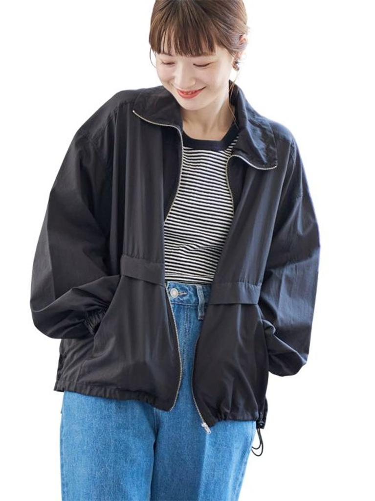 Cohen Water-Repellent Sheer Rip Nylon Stand-Up Blouson 76606000009 0970 BLACK(09) L