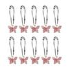 10Pcs Colorful Acrylic Butterfly Shower Curtain Rings Rusts Resistant Decorative Curtain Hooks for Bathroom Accessories