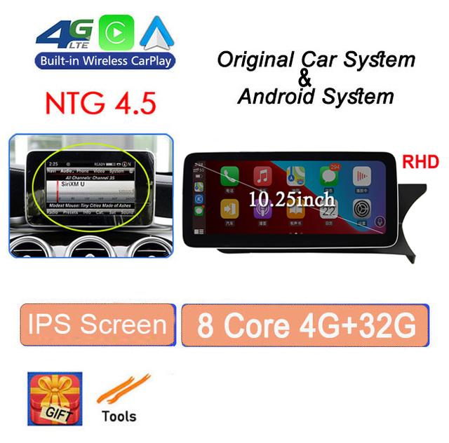 

10,25 для Mercedes Benz C Grade W204 2011 - 2014 Android 14 автомобильное радио Carplay Auto Stereo GPS IPS видео навигационный экран