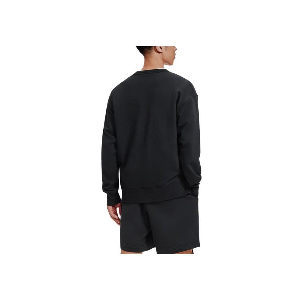 Under Armour Solid Color Crew Neck Casual Long Sleeve Pullover Sweatshirt Men sweatshirt Black 1387975-001