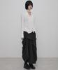 Peulleeoeob Asymmetrical Draped Shirt (Fl-186_Ivory)