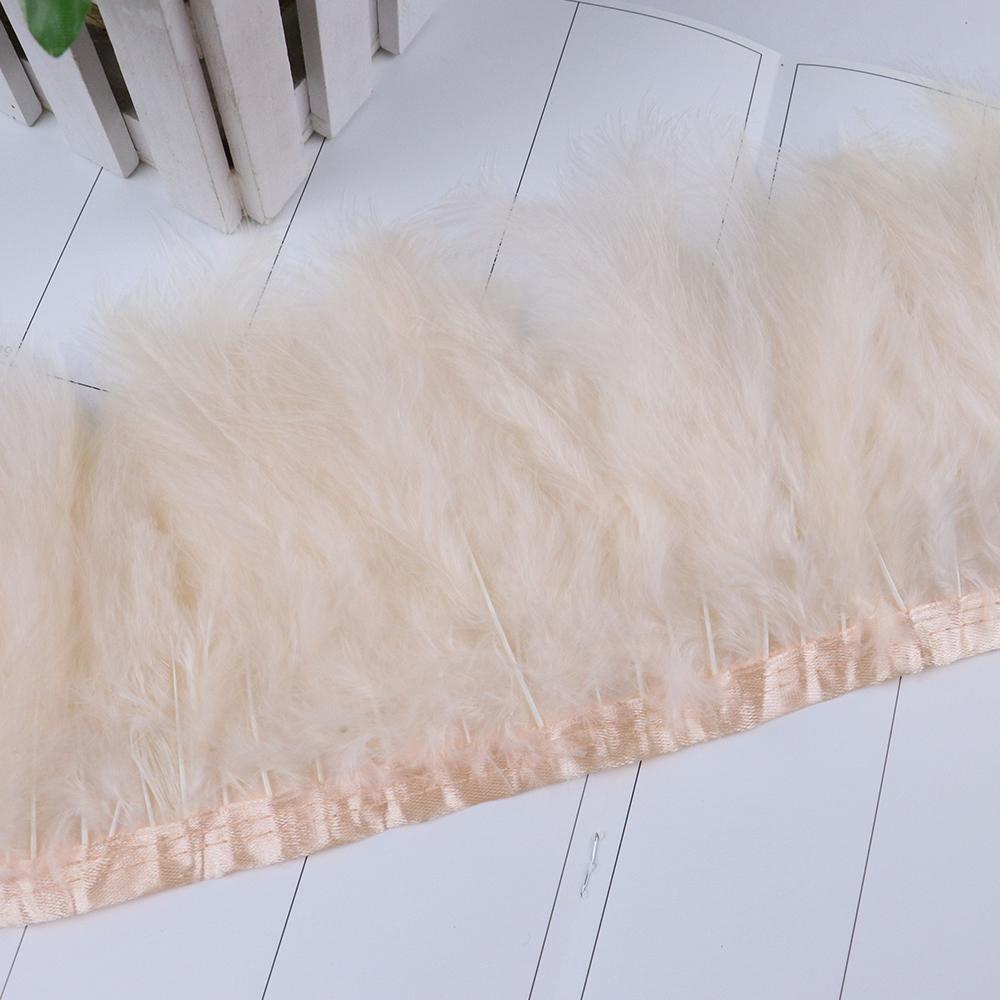 1Meter Colorful Turkey Marabou Feathers Trim Ribbon 10-15cm for Wedding Clothing Party Dress DecorationSewing Plumes