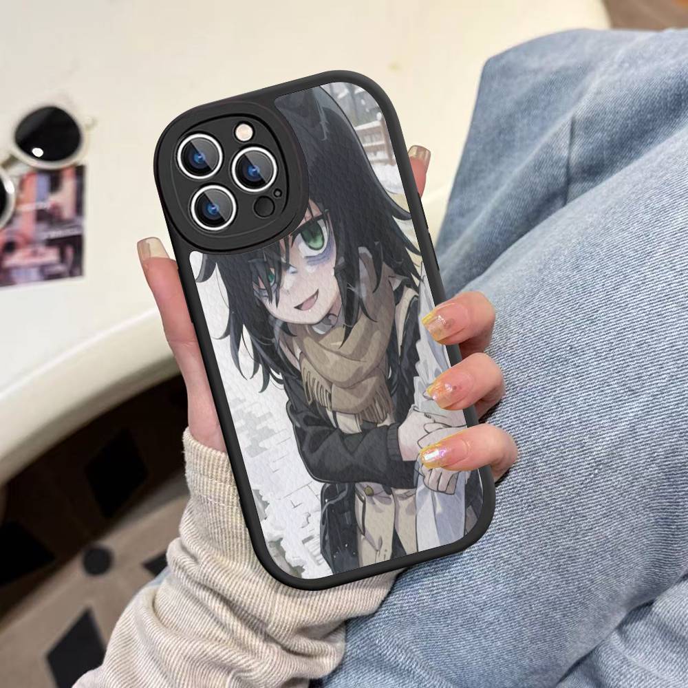 Watamote K-Kuroki T-Tomoko Leather Phone Case For IPhone 16 15 14 13 12 11 Pro Max Plus Shockproof Cover