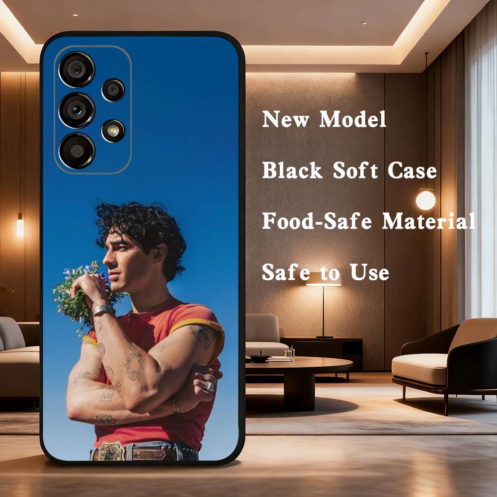 

Singer J-Joe J-Jonas For Samsung Galaxy A53,31,52,72,41,Note,J7,8,9,5G,22,73,32,71, Soft Black Silicone Case SamsungNote9
