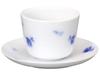 Okura Pottery Mini Blue Rose Morning Cup & Saucer, 295cc, for Coffee and Tea, Microwave and Dishwasher Safe, Made In Japan, 26C/8180