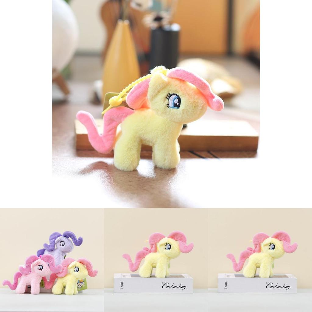 Cute Miniature Pony Plush Toy Keychain Soft Cuddly Keychain Accessory For Bags