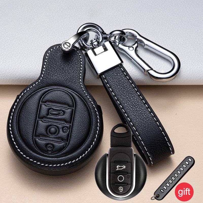 

Car Key Case Keychain Holder Smart Remote Cover Lovely Replace Shell Fobs Protector For BMW Mini Cooper F54 F55 F56 F57 F60 чёрный