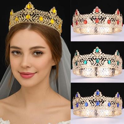 Rhinestone King Crown Luxury Crystal Queen Princess Tiara Wedding Crown  Hair Dress Accessories
