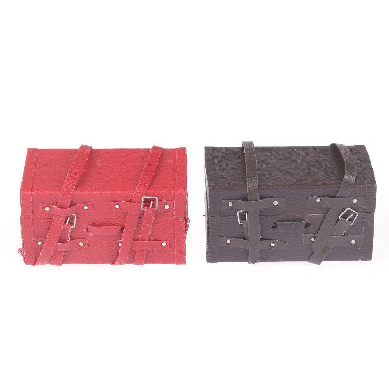 

1:12 кукольный домик, миниатюрный винтажный чемодан, коробка для хранения, домашний декор, игрушка