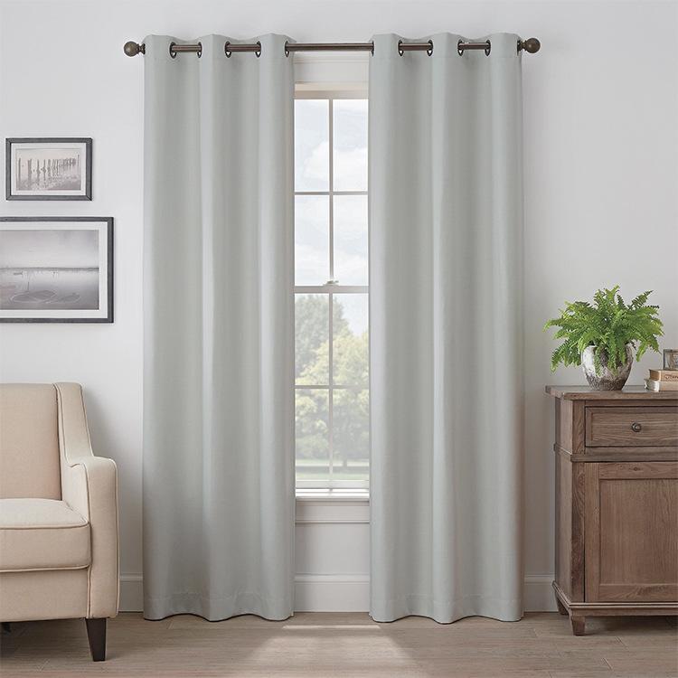 Blackout Curtains Solid Color Matte Insulation Sunscreen Blackout Curtains Finished Products