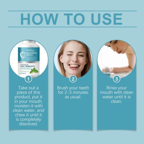 Teeth Cleaning Tablets for Fresh Breath and Oral Hygiene - Gentle Mint Flavor, Travel-Friendly Dental Care Solution for Adults (1 Piece)