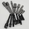 8Pcs Impact Socket Adapter Set, 1/4 3/8 1/2 Hex Shank Square Nut Driver Extension Bit Set For Power Drill Impact Driver Tool