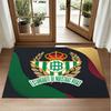 Real Betis Football Design Crystal Velvet Rug Soft Decorative Mat for Bedroom Entrance