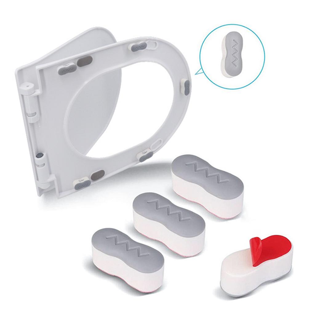 4 Stück Selbstklebende WC-Deckel Unterlegscheiben Bidet-Sitz Dämpfungspads WC-Deckel Patch Dichtung Haushalts Badezimmer Artikel