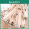 Girls Flower Long Dress Sleeve Embroidered Princess Dress Puff Sleeve Palace Dress Girl Dress