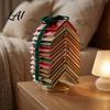 Anspruchsvolle Samtschleife Buchdekoration Gestapelter Weihnachtsbaum Tischdekoration Harz Seitenornament für Zuhause Bücherregal Feiertage Schreibtisch Rustikale Feiertage