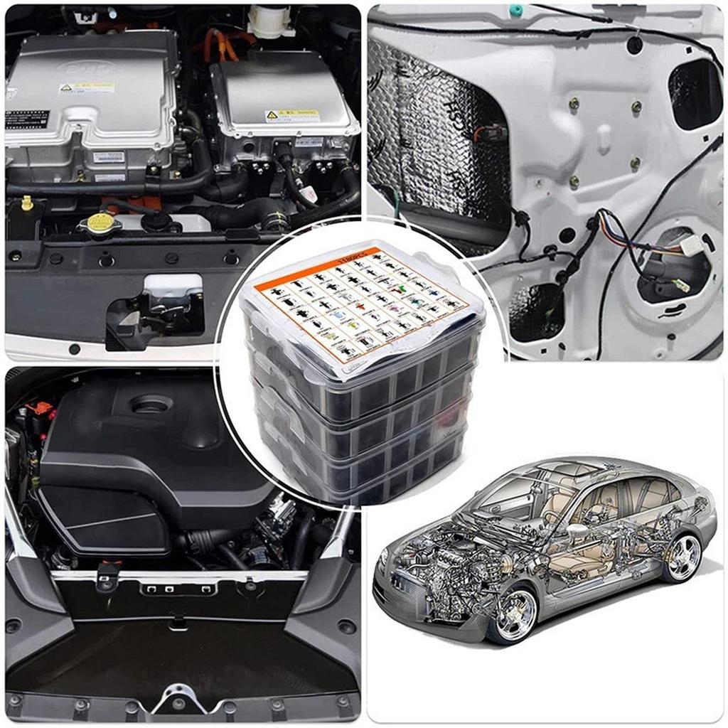 Auto Befestigungsclips & Befestigungselemente Kits Auto Verkleidung Set Kombinationsklemmen Auto Ausbau Vibrationsfeste Schaumstoffpads