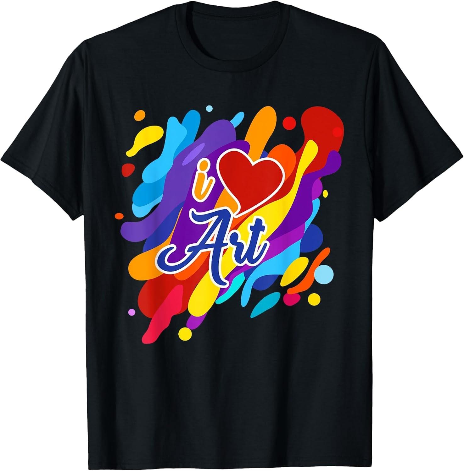 NEW LIMITED! Cool I Love Art Teacher Artist Tee - MADE IN USA XXL