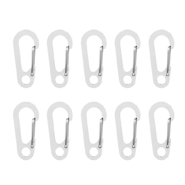 10Pcs Stainless Steels Carabiner Hook Carabiner Clip Snap Hook Spring Keyring Clip for Backpacks Hiking Camping Fishing