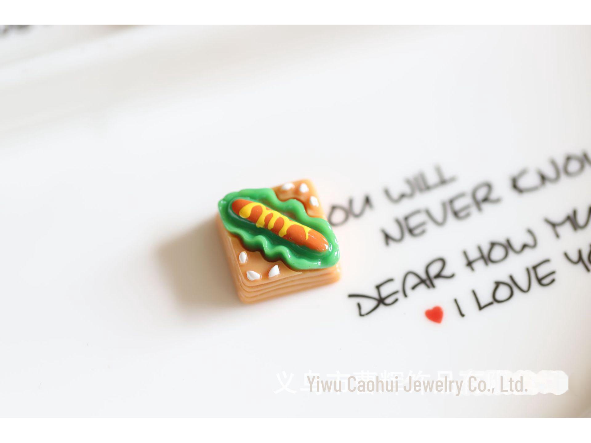 

Набір для декору чохла для телефону та ювелірних виробів зі смоли своїми руками: Симуляція харчового торта, крем-клей, смажена локшина, аксесуари для гамбургерів 2.0-2.5cm