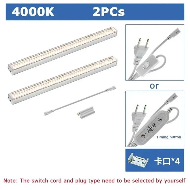 Newest 1/2/4/6PCS Full Spectrum LED Growing Lights for Greenhouse Plants Veg Flowers Fill Light Soilless Cultivation Lamps Hot