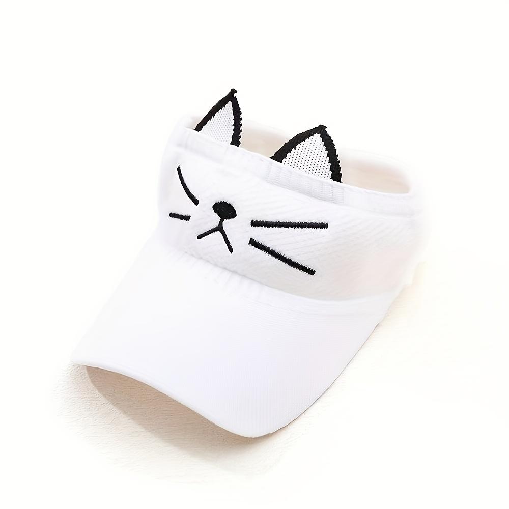 Spring/Summer Versatile Cute Cat Ear Design Sun Hat Visor Stylish, Casual,perfect Birthday Gift