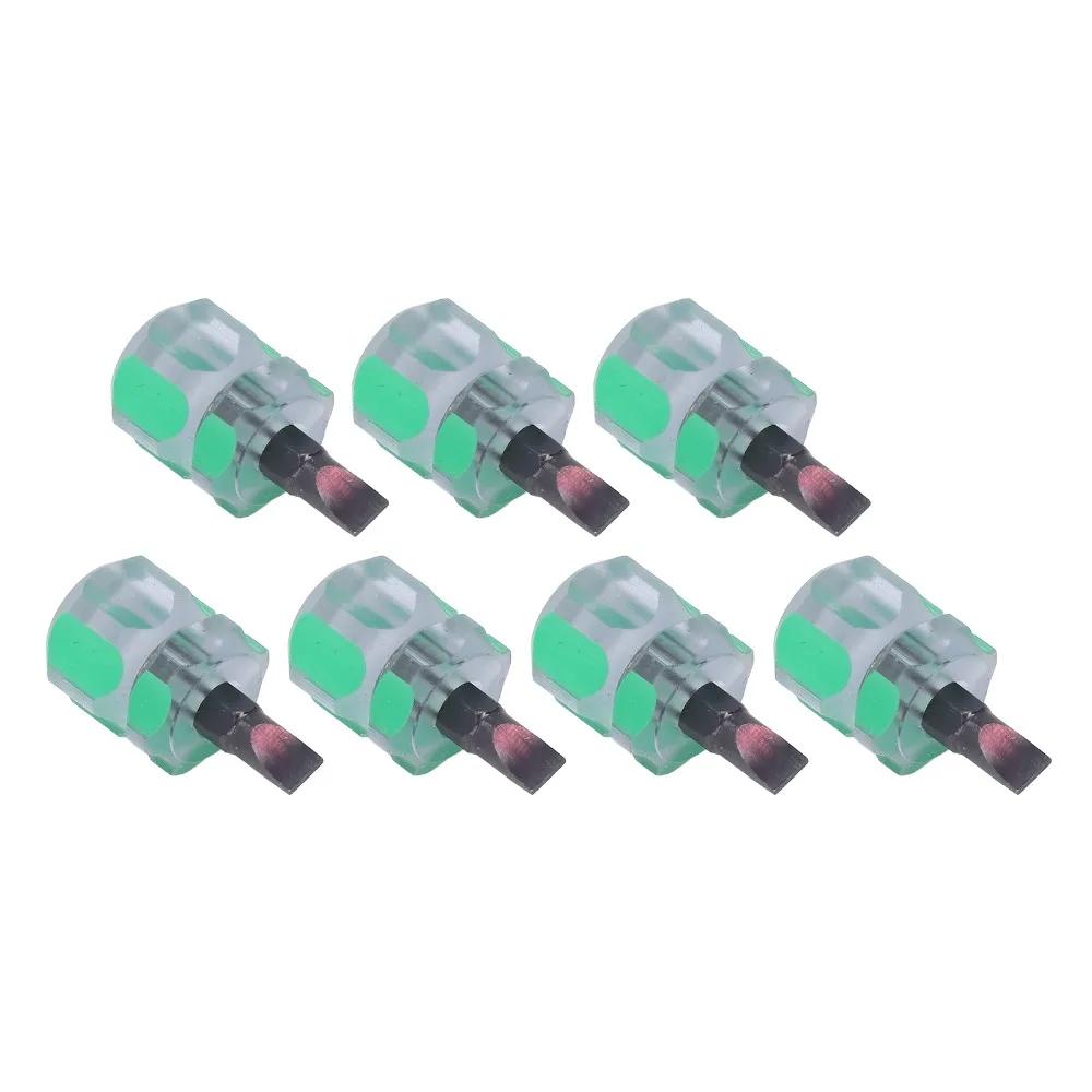 7pcs Mini Stubby Screwdriver Non-Slip Flat Head Flathead Screwdriver Multifunction Ergonomic Handle Sewing Machine Screwdriver