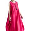 Summer Plus Size Women's Sleeveless Dress with Pockets