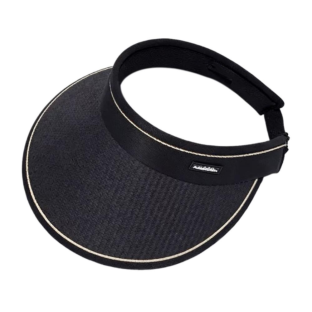 Plaited Design Foldable Bucket Hat Woven Straw Straw Hat Visor Design Beach Hat  Sun Protection