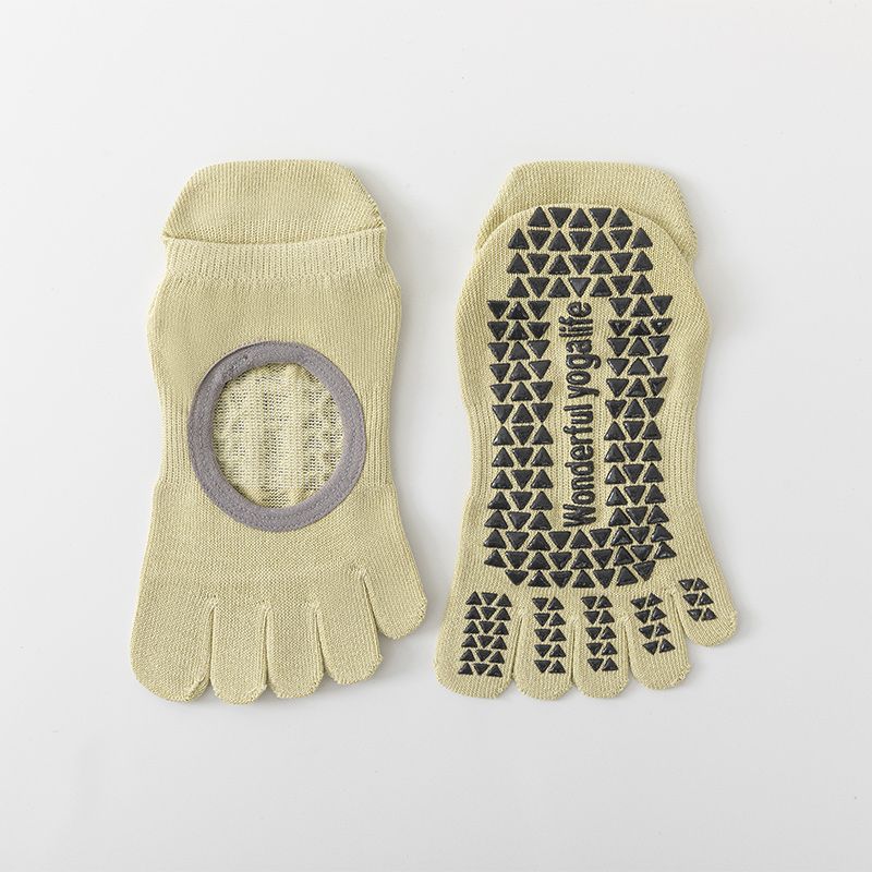 

Yoga Socks All Year Round Thin Anti-Slip Professional Women Pilates Socks Short Indoor Floor Sports Fitness Special Shoes Green