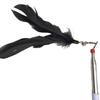 New detachable feather replacement head, cat teaser stick, pet supplies, telescopic pole with bell, interactive cat toy