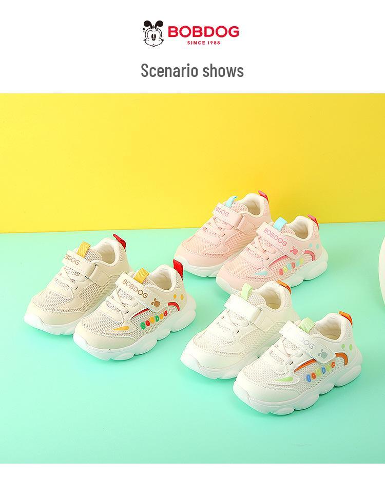 Bobodou Unisex Baby Mesh Walking Shoes - Anti-Slip Soft Sole Toddler Sports Shoes for Spring and Autumn (Ages 1-5)