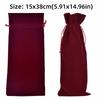 Soft Velvet Fabric Wine Bottle Gift Bag Drawstring Closure Reusable Design Drawstring Wine Bag Premium Texture Velvet Wine Pouch